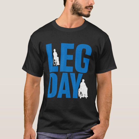脚の日障害車いす Tシャツ (正面)