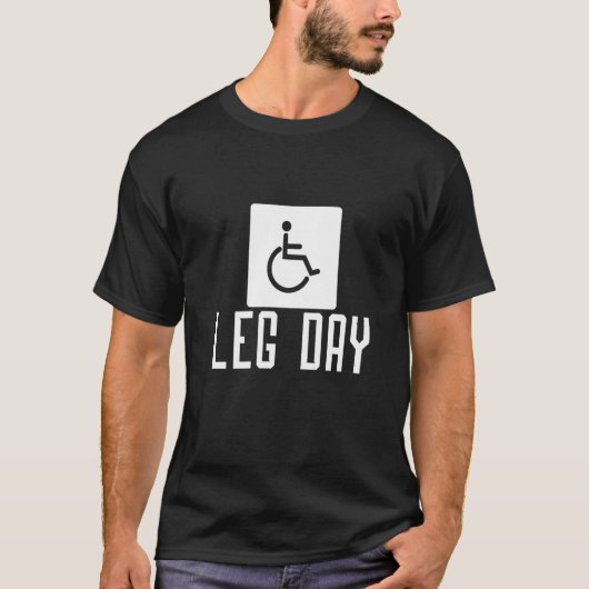 脚の日障害車いす Tシャツ (正面)