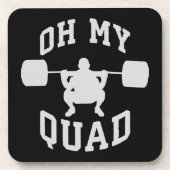 脚の日 – スクワット – OH MY QUAD -トレーニング コースター (正面)
