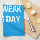 脚の日 – 弱い膝 – おもしろいノベルティボディビル キッチンタオル (四つ折り)