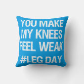 脚の日 – 弱い膝 – おもしろいノベルティボディビル クッション (裏面)