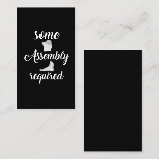 脚の腕おもしろい切断者アセンブリの回復が良くなる 名刺 (正面/裏面)