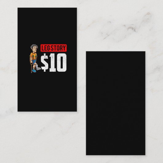 脚の骨折が回復手術に 名刺 (正面/裏面)