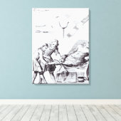 脚を切断する外科手術 キャンバスプリント (インサイチュ (ウッドフロア))