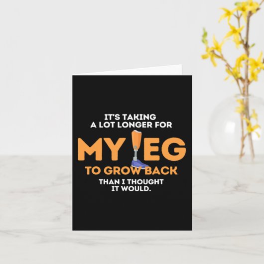 脚を成長して切断障害を補う認識度 カード (黄色い花)