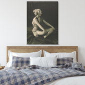 脚を組むかわいそうなメイドが大好き キャンバスプリント (インサイチュ (寝室))