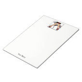 脚アールデコ女性グレイハウンドウィペット犬R ノートパッド (アングル)