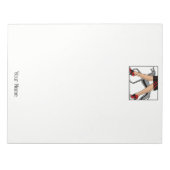 脚アールデコ女性グレイハウンドウィペット犬R ノートパッド (正面)