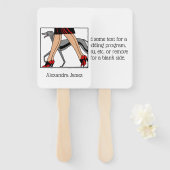 脚アールデコ女性グレイハウンドウィペット犬R ハンドファン (正面&裏面)