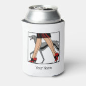 脚アールデコ女性グレイハウンドウィペット犬R 缶クーラー (缶裏面)