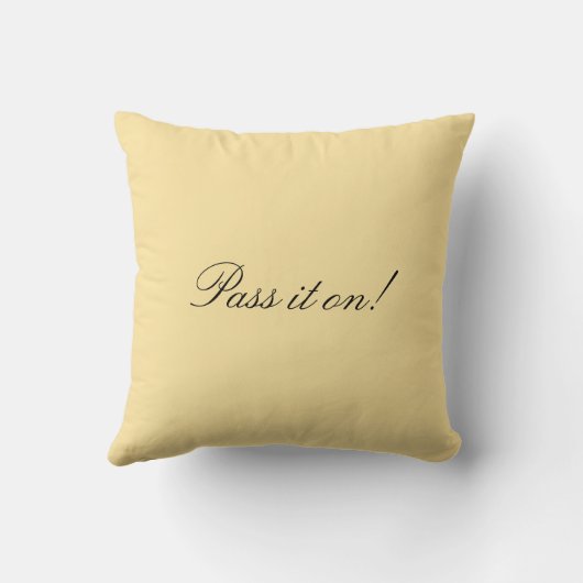 脚エレガント本の神が黄感動的色のクリームを獲得 クッション (裏面)