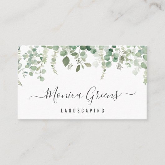 脚エレガント本造園業 名刺 (正面)