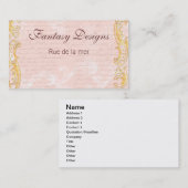 脚フランスの本書と金巻 名刺 (正面/裏面)