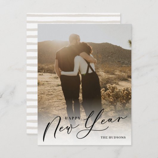 脚モダン本が新年の写真の祝日 シーズンカード (正面/裏面)