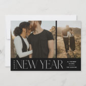 脚モダン本が新年の写真の祝日 シーズンカード (正面)