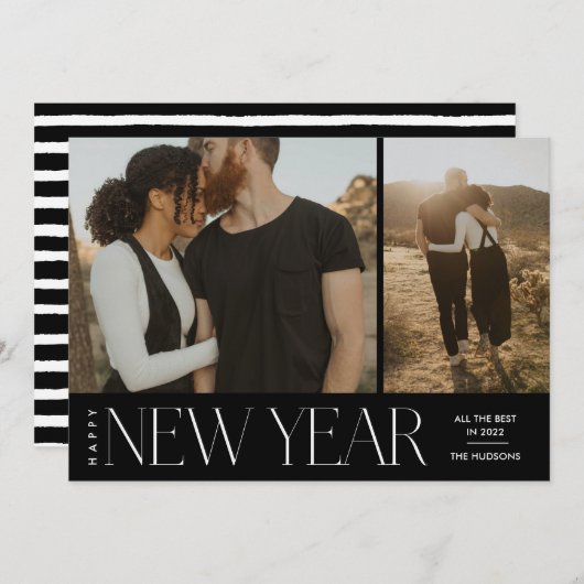 脚モダン本が新年の写真の祝日 シーズンカード (正面/裏面)