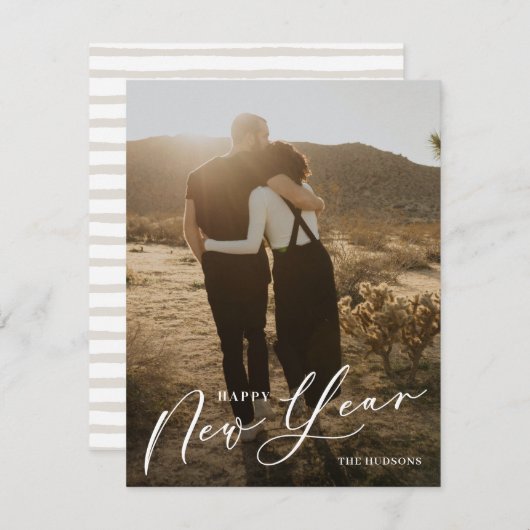 脚モダン本が新年の写真の祝日 シーズンカード (正面/裏面)