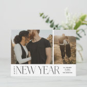 脚モダン本が新年の写真の祝日 シーズンカード (スタンド正面)