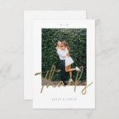 脚モダン本の写結婚真に感謝 サンキューカード (正面/裏面)