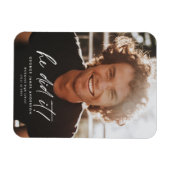 脚モダン本ミニマルタイポグラフィ卒業磁石 マグネット (横)