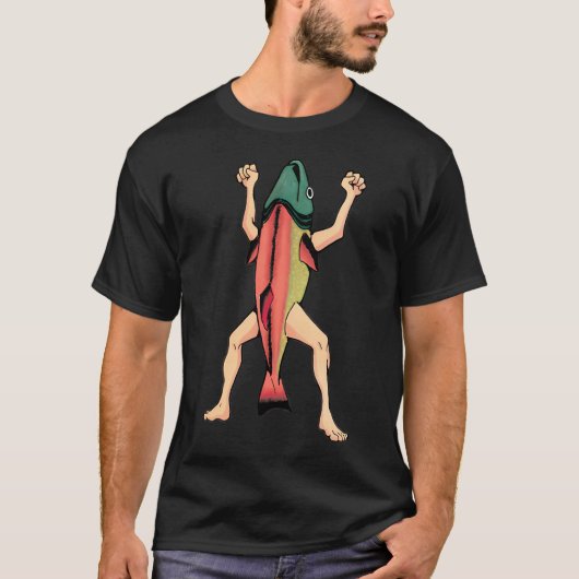 脚付き魚 Tシャツ (正面)