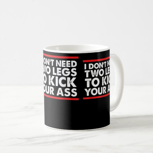 脚切断おもしろいユーモア切断支援ジョークG コーヒーマグカップ (正面右)