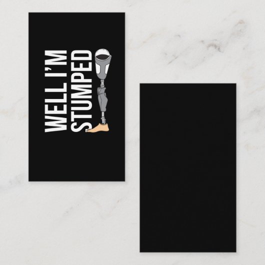 脚切断おもしろい者義足体液 名刺 (正面/裏面)