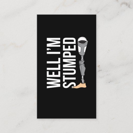 脚切断おもしろい者義足体液 名刺 (正面)