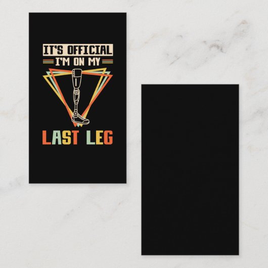 脚切断ユーモア脚切断機 名刺 (正面/裏面)