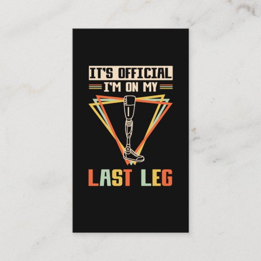 脚切断ユーモア脚切断機 名刺 (正面)