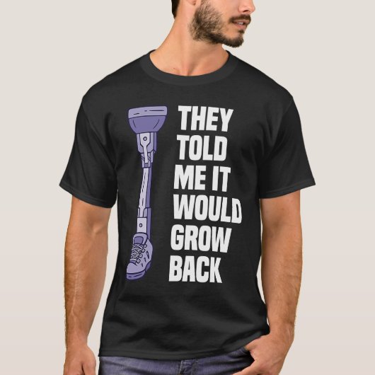 脚切断支持車いす義足 Tシャツ (正面)