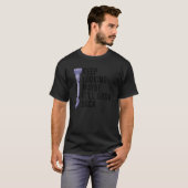 脚切断支持車いす義足 Tシャツ (正面フル)