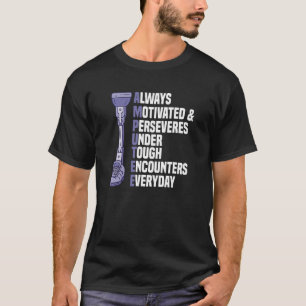 脚切断支持車いす義足 Tシャツ