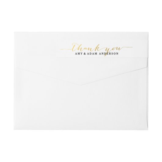 脚本ありがとう結婚ございます回し住所 シール ラップアラウンドラベル (裏面)