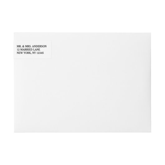 脚本ありがとう結婚ございます回し住所 シール ラップアラウンドラベル (正面)