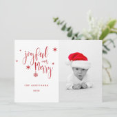 脚本お洒落と楽しいクリスマス写真 招待状 (スタンド正面)