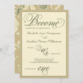 脚本が一つのキリスト教結婚式招待状になる 招待状 (正面/裏面)