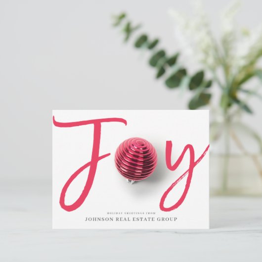 脚本とオーナメントの喜び |休日の挨拶 シーズンポストカード (スタンド正面)