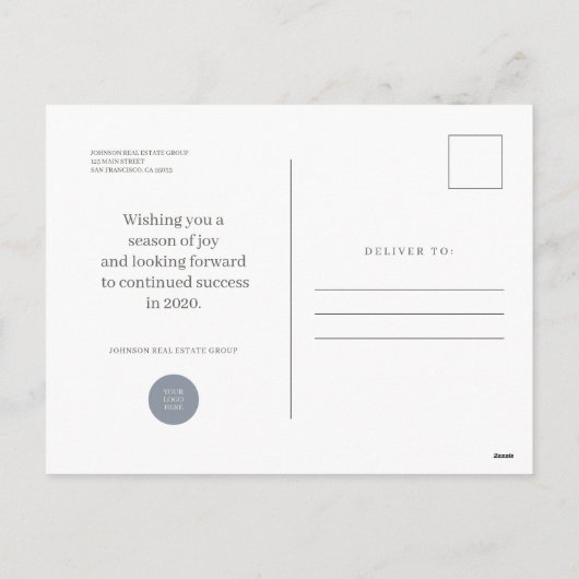 脚本とオーナメントの喜び |休日の挨拶 シーズンポストカード (裏面)