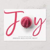 脚本とオーナメントの喜び |休日の挨拶 シーズンポストカード (正面)