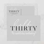 脚本と幾何学的30歳の誕生日 ポストカード (正面/裏面)