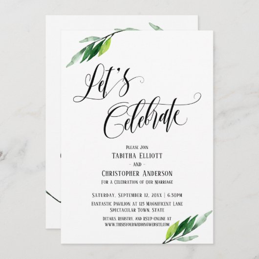 脚本と祝緑を盛り上げよう 招待状 (正面/裏面)