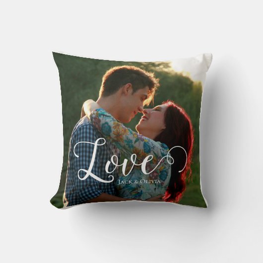脚本にエレガントよる愛 | 写真カスタマイズ クッション (正面)