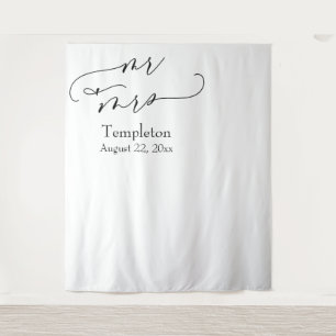 脚本のミセスシンプル離れPhoto Backdrop タペストリー