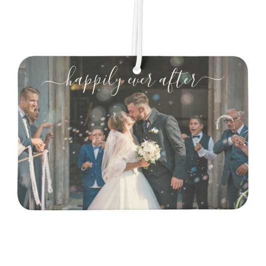 脚本の写真エレガントを楽し結婚く カーエアーフレッシュナー (裏面)