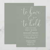 脚本を務め結婚る 招待状 (正面/裏面)