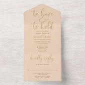 脚本を控え結婚る オールインワン招待状 (内側)