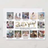 脚本を書いて一年だ12フォトコラージュ金ゴールド&ホワイト シーズンカード (正面)