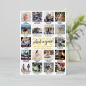 脚本を書いて一年だ18フォトコラージュとキャプション 箔シーズンカード (立ち正面)