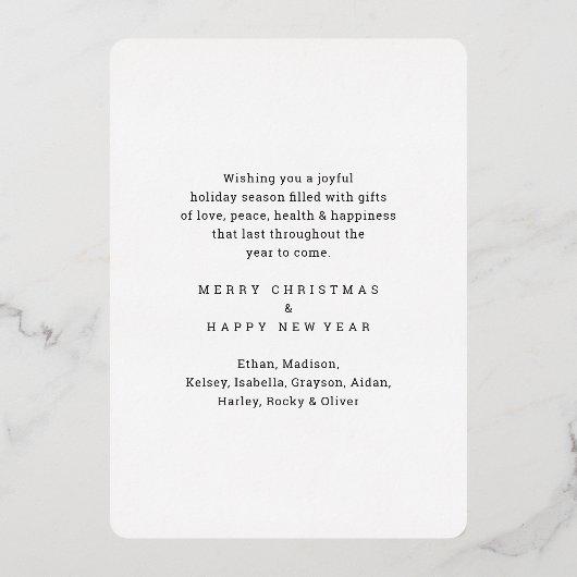 脚本を書いて一年だ18フォトコラージュとキャプション 箔シーズンカード (裏面)